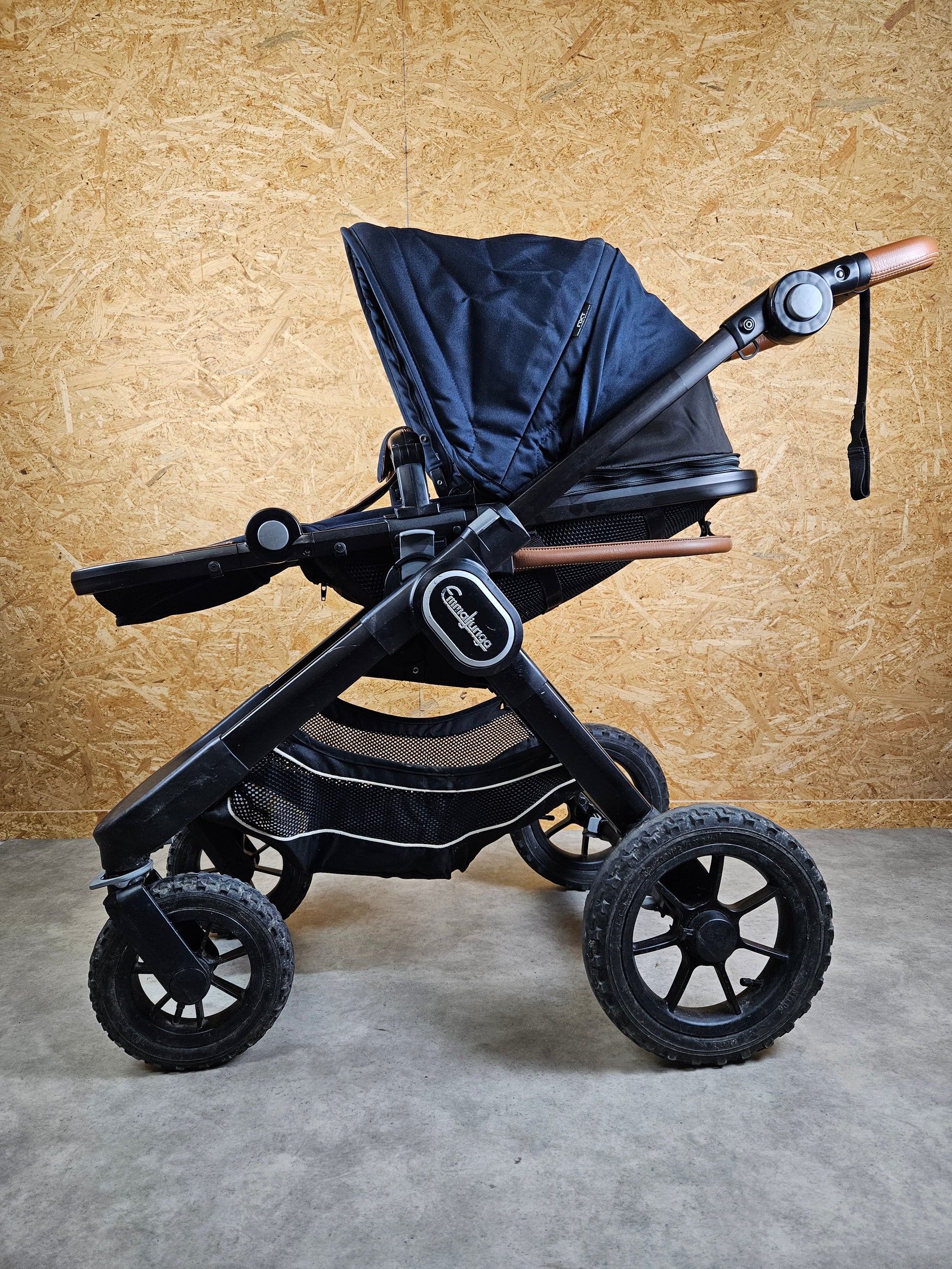 Emmaljunga - Nxt90 Flat Outdoor Kombikinderwagen (sportsitz & Babywanne) - Blau/grün in Gutem Zustand Kinderwagen 7