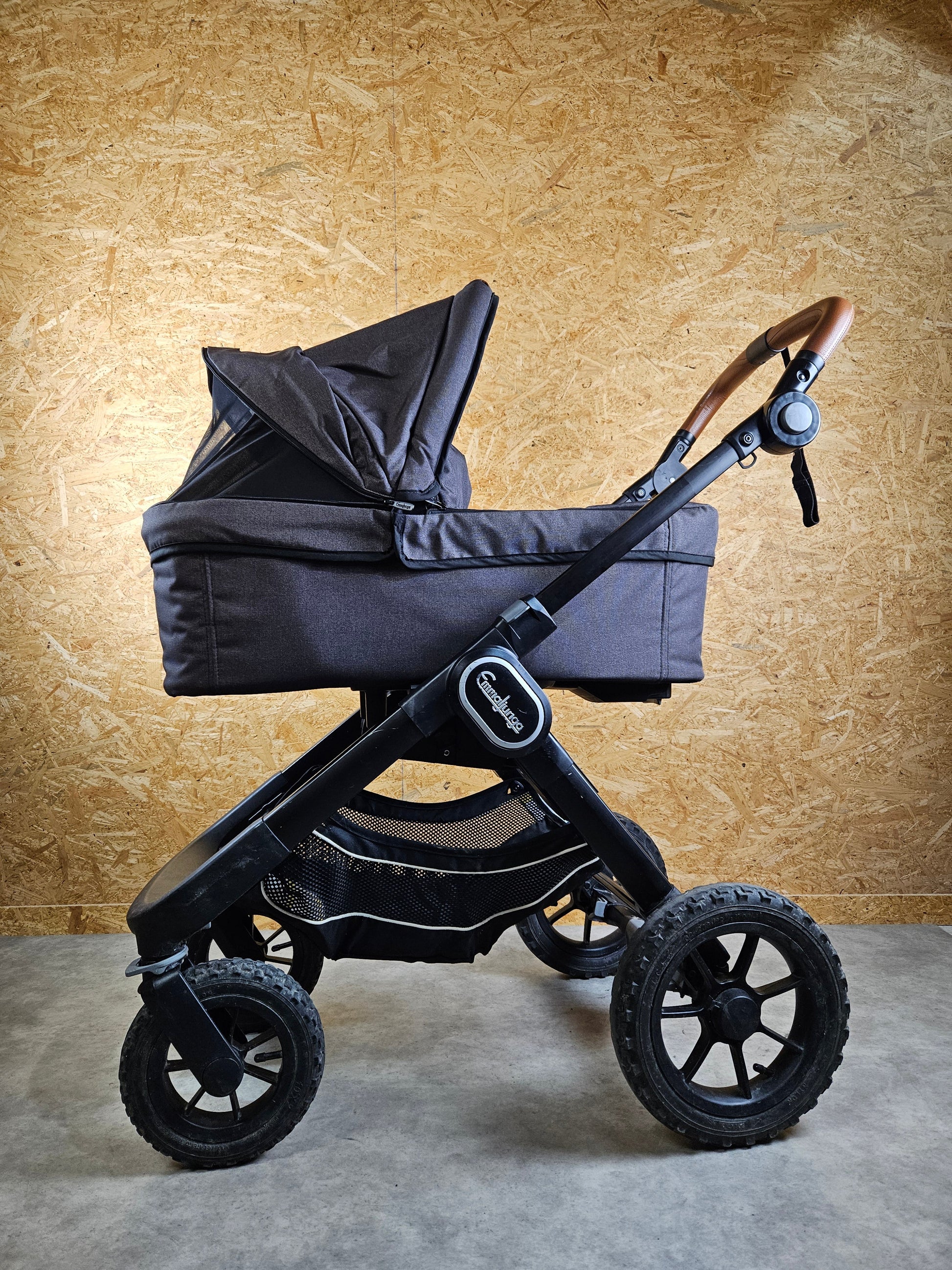 Emmaljunga - Nxt90 Flat Outdoor Kombikinderwagen (sportsitz & Babywanne) - Blau/grün in Gutem Zustand Kinderwagen 10