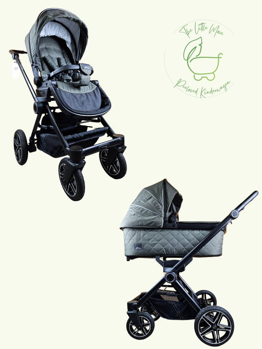 Hartan - Viva Kombikinderwagen (babywanne und Sportsitz) - Grau wie Neu - Inkl. Wickeltasche Fußsack Poussette 1