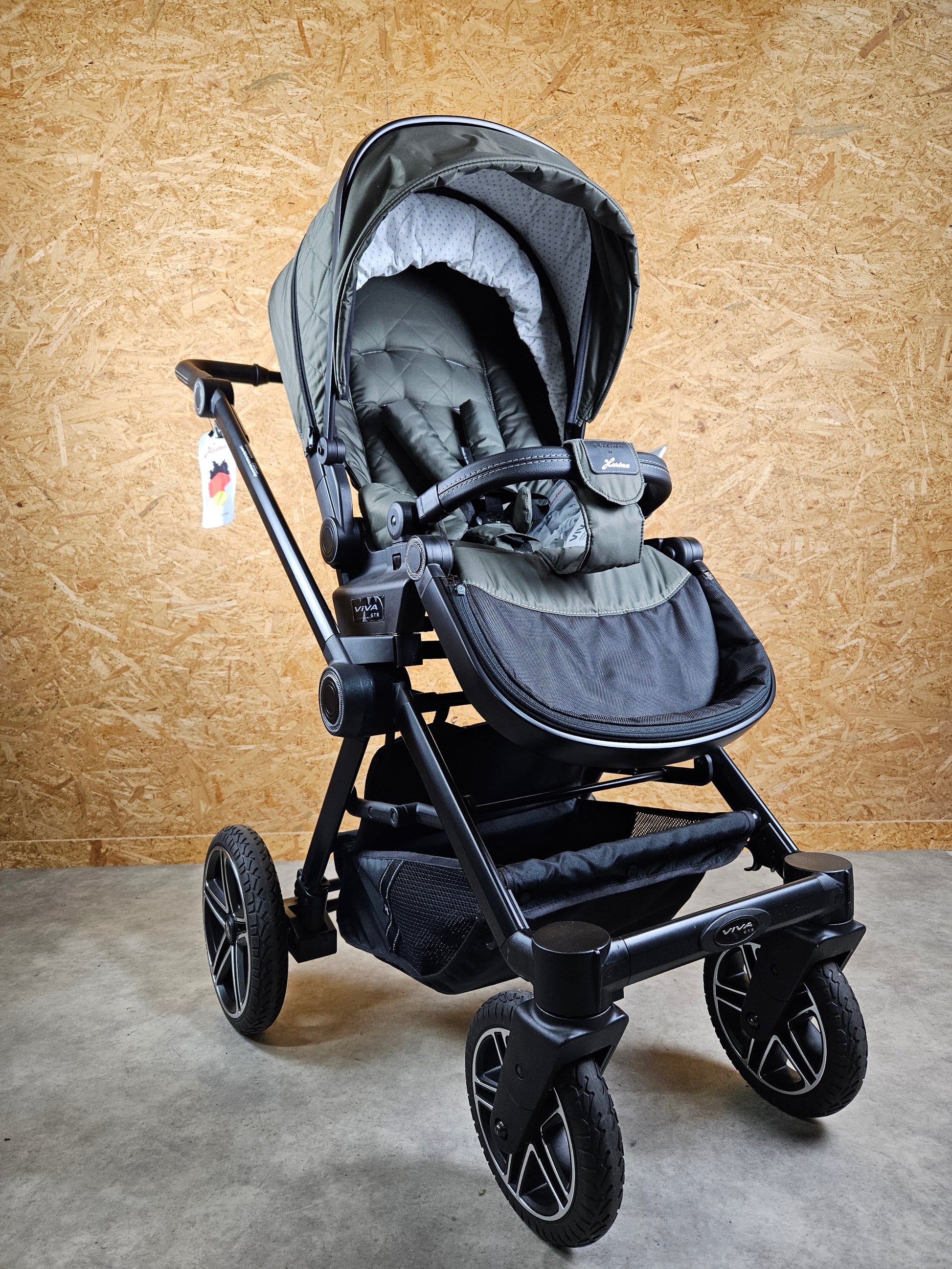 Hartan - Viva Kombikinderwagen (babywanne und Sportsitz) - Grau wie Neu - Inkl. Wickeltasche Fußsack Poussette 4