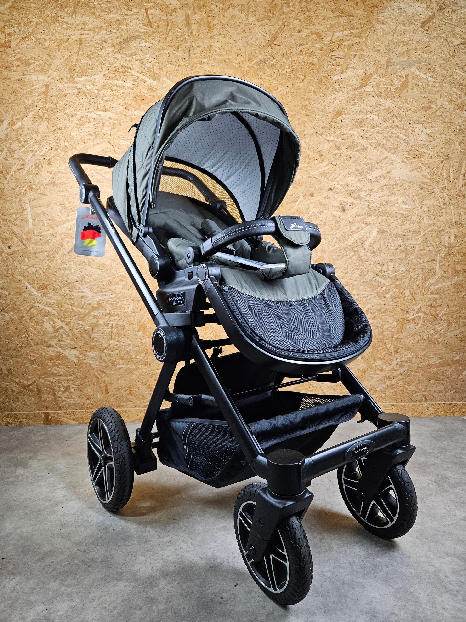 Hartan - Viva Kombikinderwagen (babywanne und Sportsitz) - Grau wie Neu - Inkl. Wickeltasche Fußsack Poussette 11