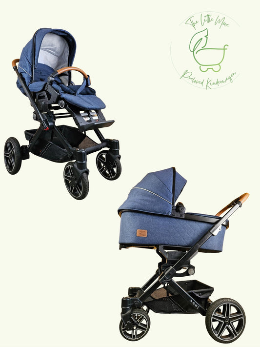 Hartan Yes GTS Kinderwagen - Schwarz Gestell - Blau in gutem Zustand