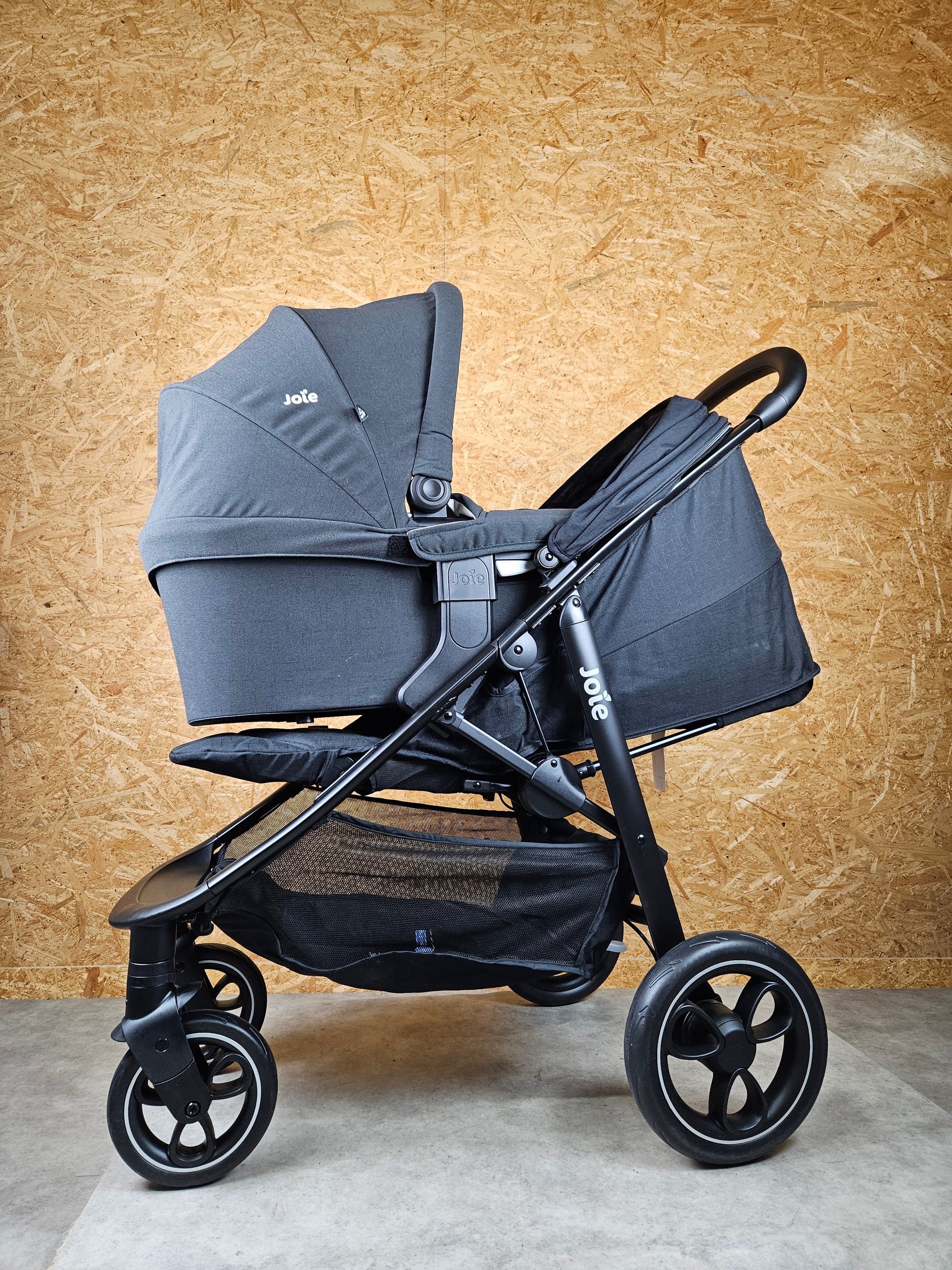 Joie Litetrax - Buggy Kinderwagen mit Ramble Babywanne und Schieberablagefach - Schwarz - wie Neu / sehr Gut 13