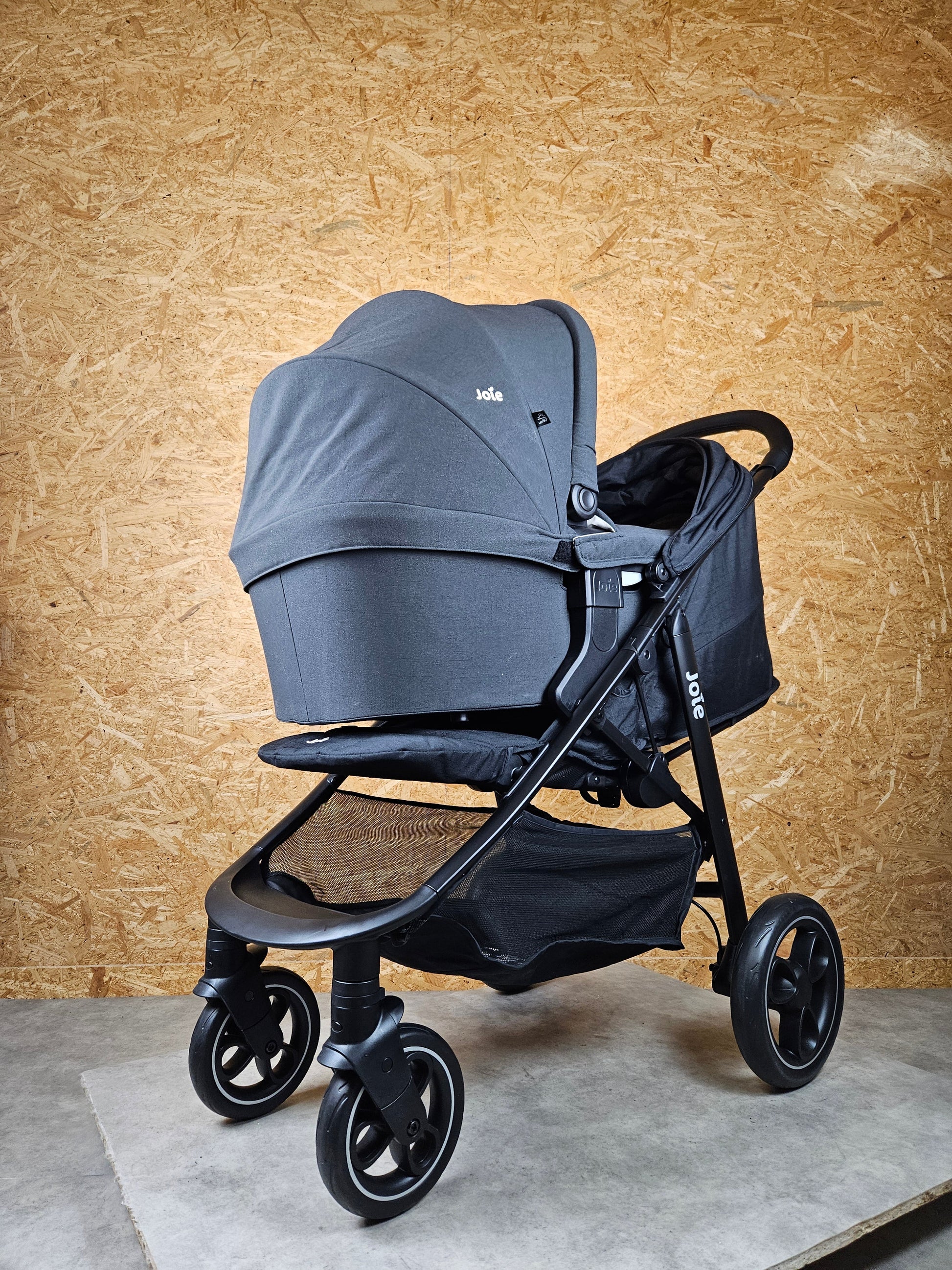 Joie Litetrax - Buggy Kinderwagen mit Ramble Babywanne und Schieberablagefach - Schwarz - wie Neu / sehr Gut 12