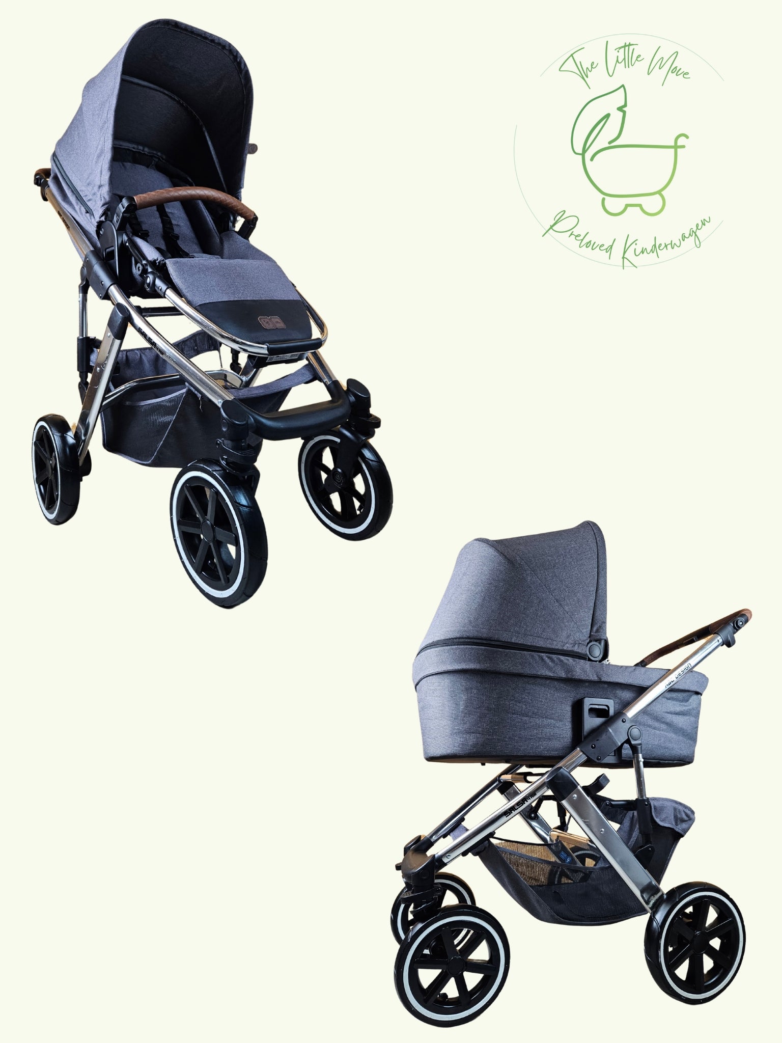 Abc Design - Salsa 4 Air Kombikinderwagen (sportsitz und Babywanne) - Asphalt in sehr Gutem Zustand Kinderwagen 1